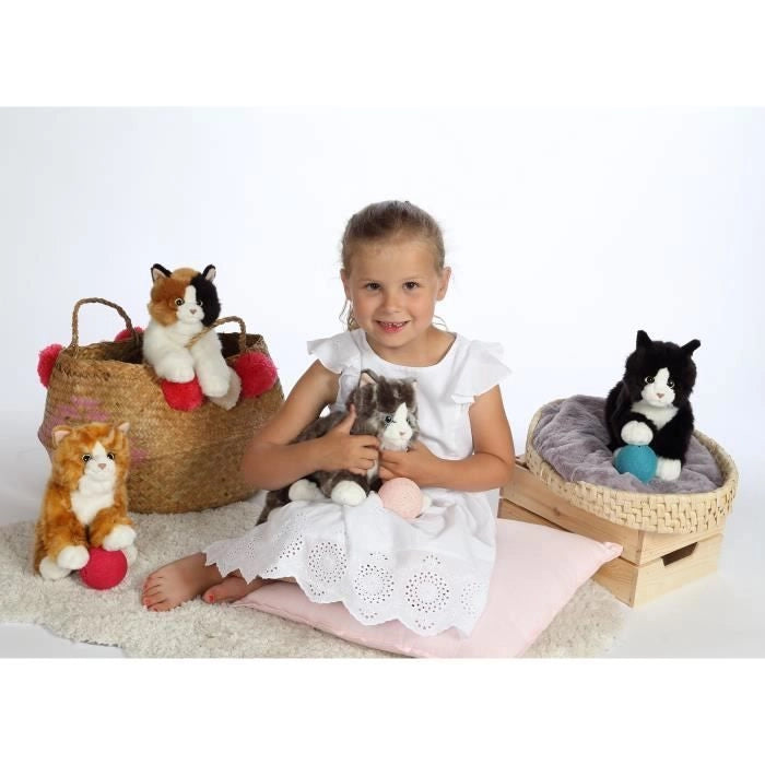 Peluche - Gipsy Toys - Gatto Mimiz - 28 cm - Rosso/Bianco