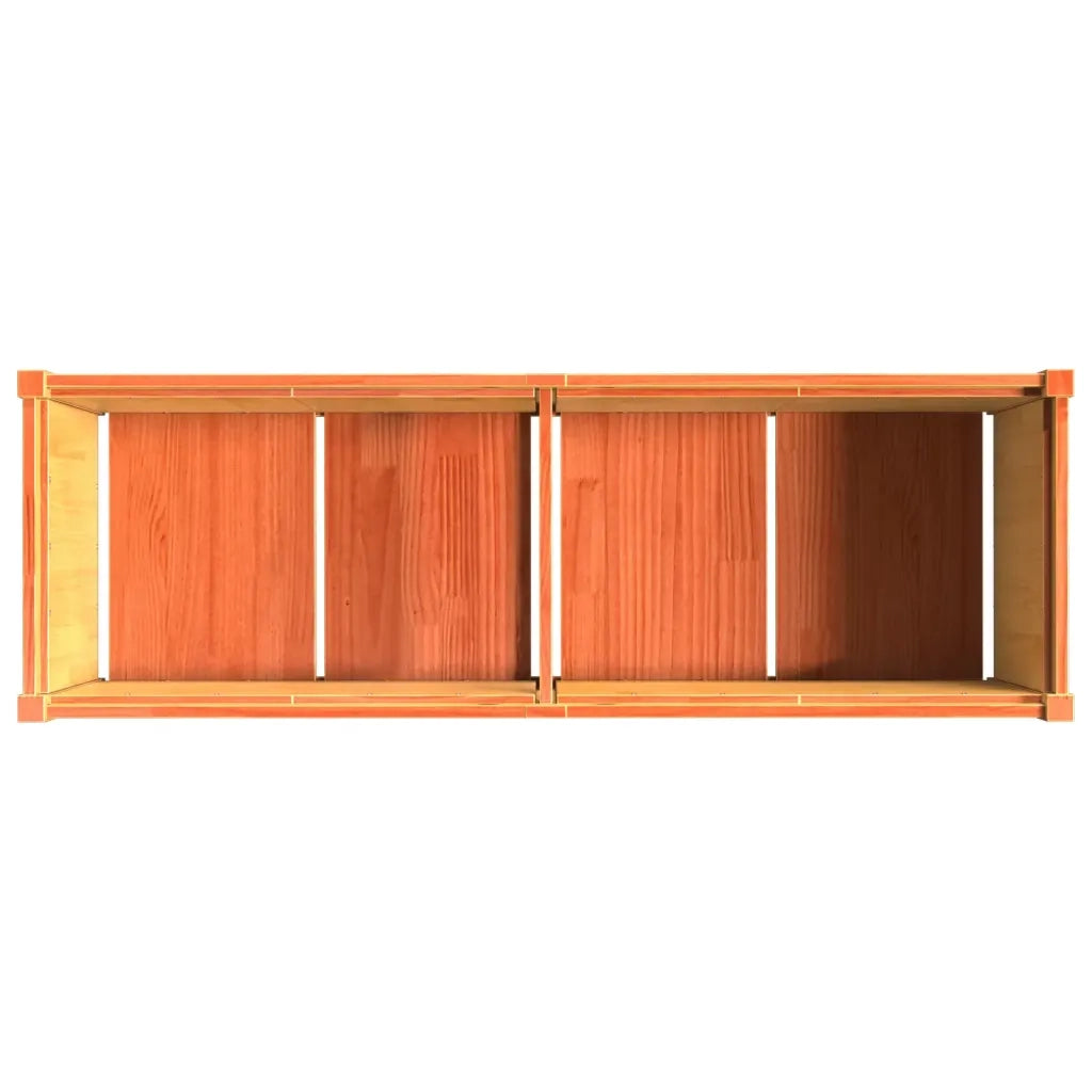 Fioriera Giardino-Vaso da Esterno-Contenitore per Piante Marrone Cera 150x50x50 cm Legno Massello Pino