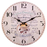 Orologio da parete in legno bianco d34x2h