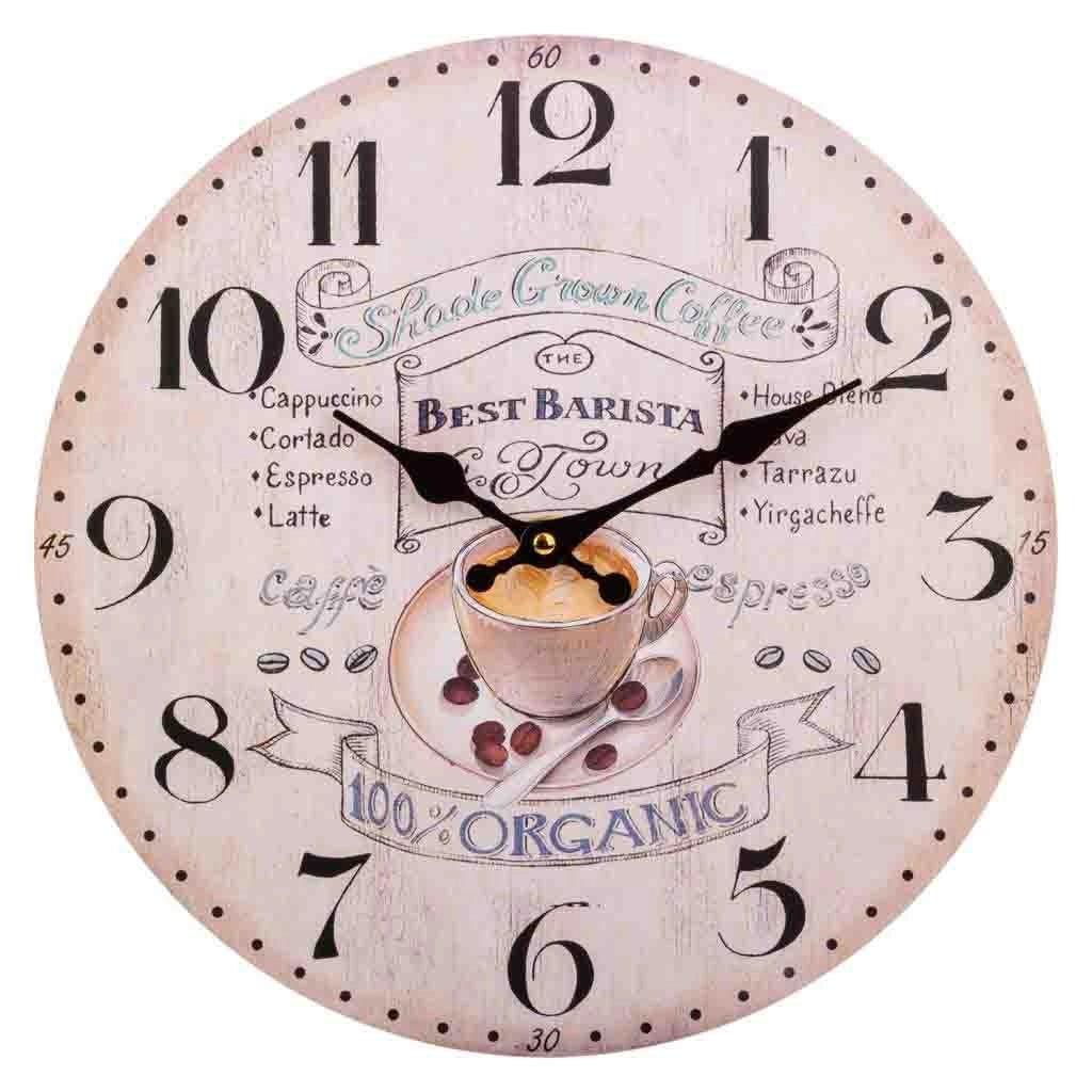 Orologio da parete in legno bianco d34x2h