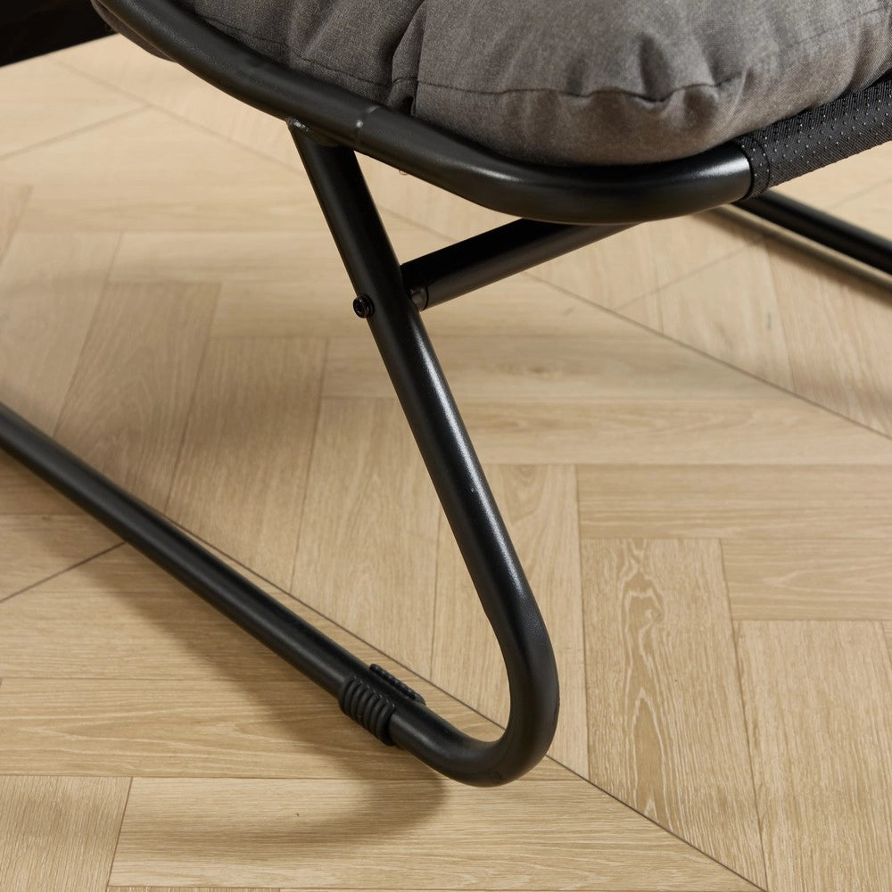 Poltrona Relax Reclinabile con Poggiapiedi ¨C Xylo ¨C Nero/Grigio