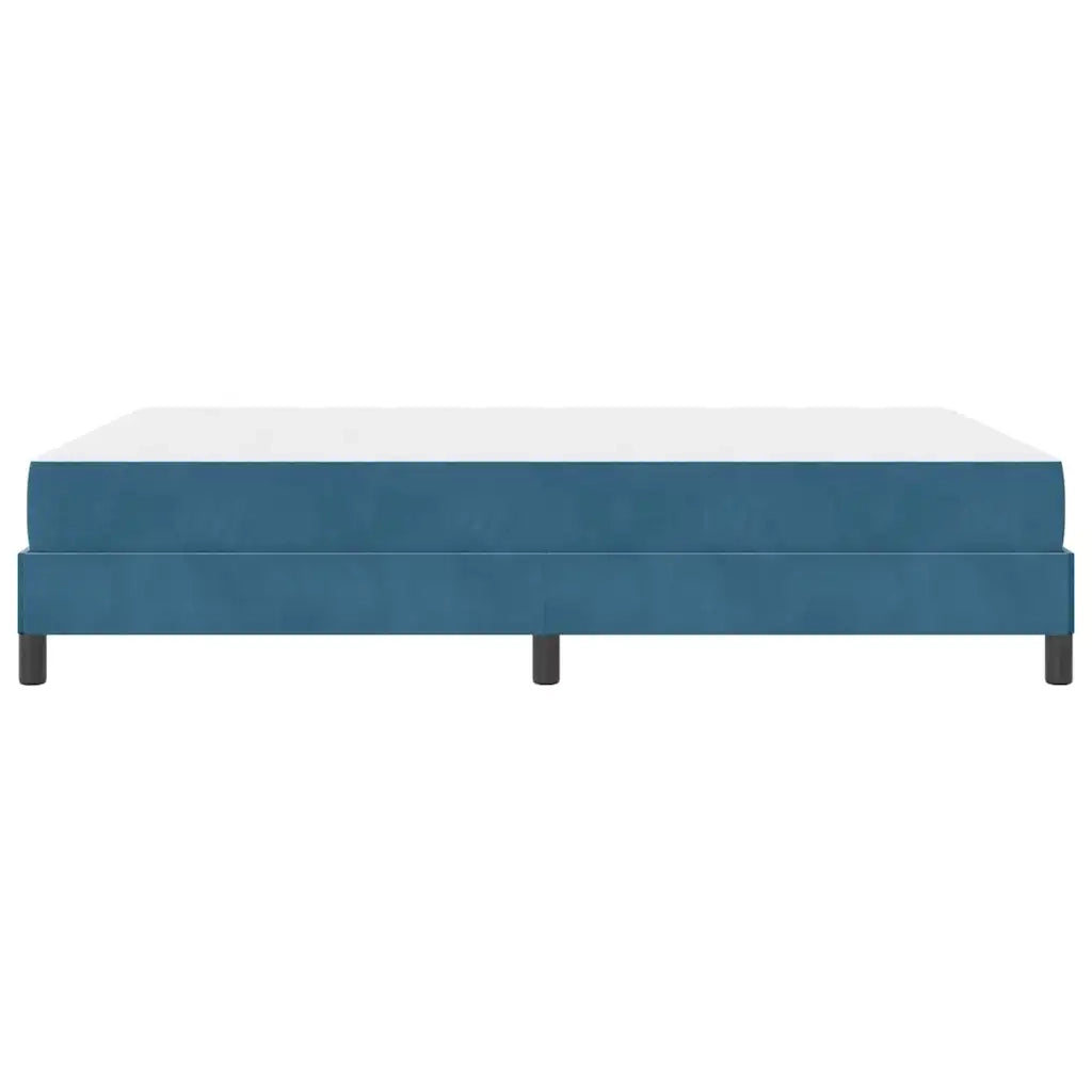 Letto a molle con materasso-Struttura Letto con Materasso Blu Scuro 140 x 200 cm Tessuto