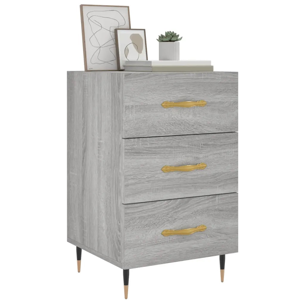 Comodino | Armadio da Notte | Mobiletto da notte Grigio Sonoma 40x40x66 cm in Legno Multistrato