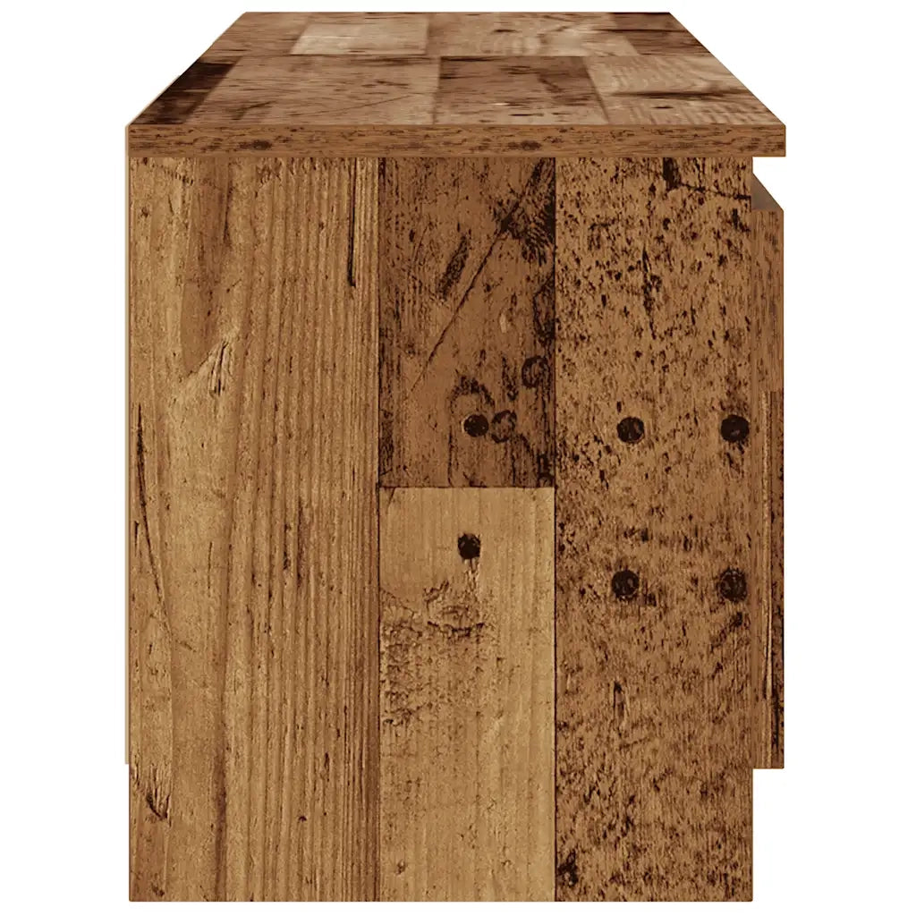 vidaXL Mobile Porta TV con LED Legno Antico 120x30x36 cm Multistrato