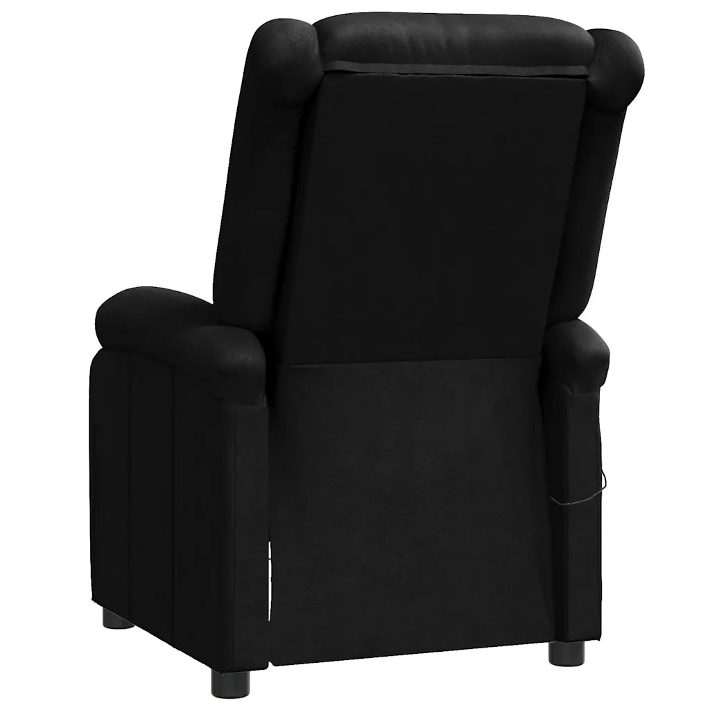 Divano Sedia-Poltrona Reclinabile Nera in Similpelle 462877