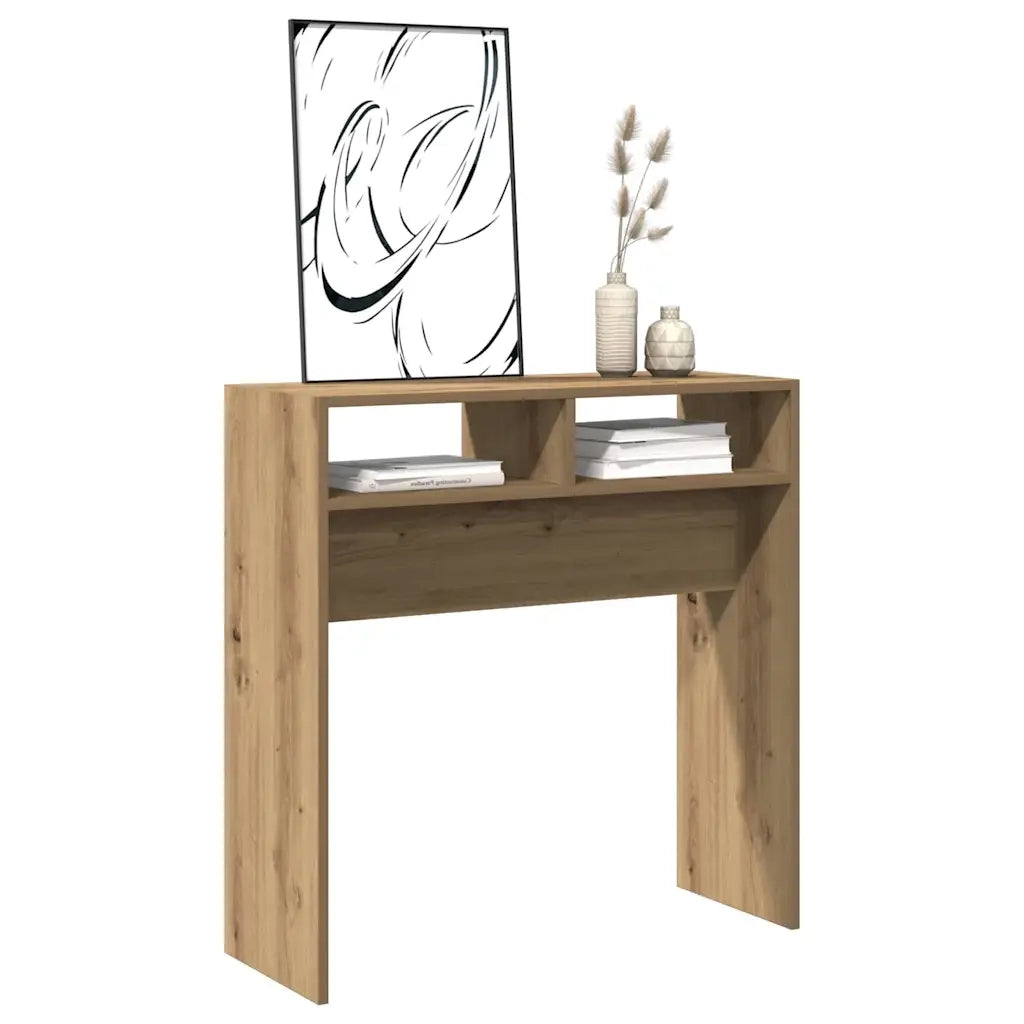 Tavolo Consolle Rovere Artigianale 78x30x80 cm in Truciolato 856621