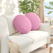 Cuscini per Seduta 2 pcs Rosa Ø50 x 19 cm Tessuto 42014172