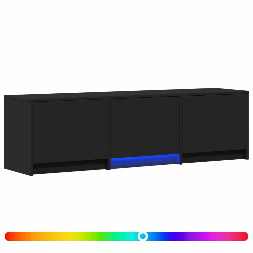 Mobile TV con LED Nero 140 x 34 x 40 cm Legno ingegnerizzato 3418706