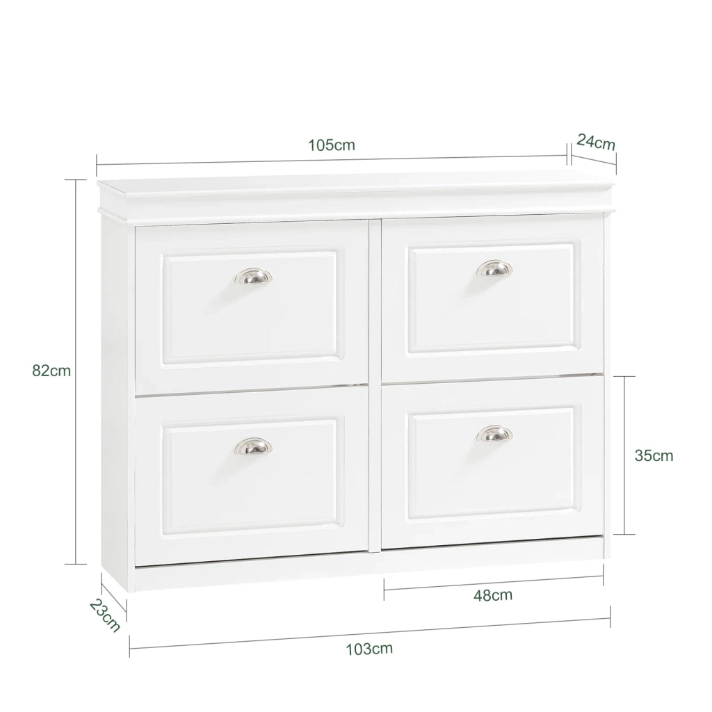 Scarpiera salvaspazio Slim Mobili per Scarpe Serie Scarpiere 105x24x83cm Bianco FSR79-W