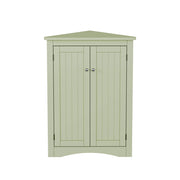 Mobile angolare con 2 ante e 3 vani; antiribaltamento - per bagno - in MDF - 61.5x80 cm - verde