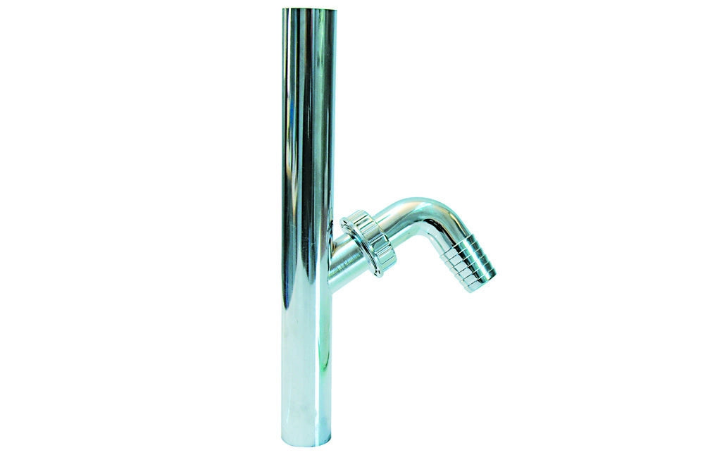 CANOTTO CROMATO PER SCARICO LAVATRICE- Diam.40 x 250 mm- DH- pezzi 1