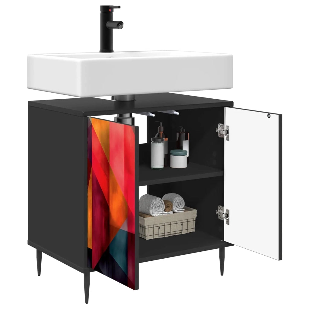 Mobile da Bagno HEESCH Rovere Nero 60 x 40 x 61 cm 8007418