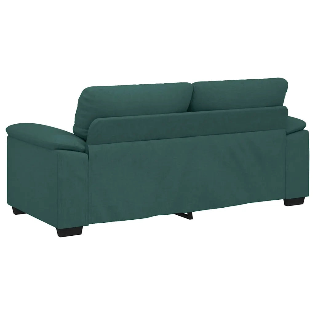 vidaXL Divano a 2 Posti Verde Scuro 140 cm in Tessuto