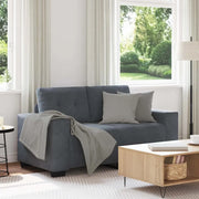 vidaXL Divano Divanetto Grigio Scuro 120 cm in Velluto