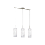 Lampadario A Sospensione Soffitto Nickel Vetro 3Lx60W E27 Eglo - Eglo Italiana