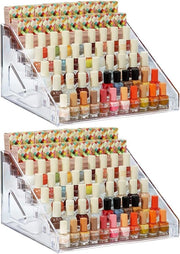 Organizzatore per la manicure - 84 flaconi - Acrilico - 2 pezzi