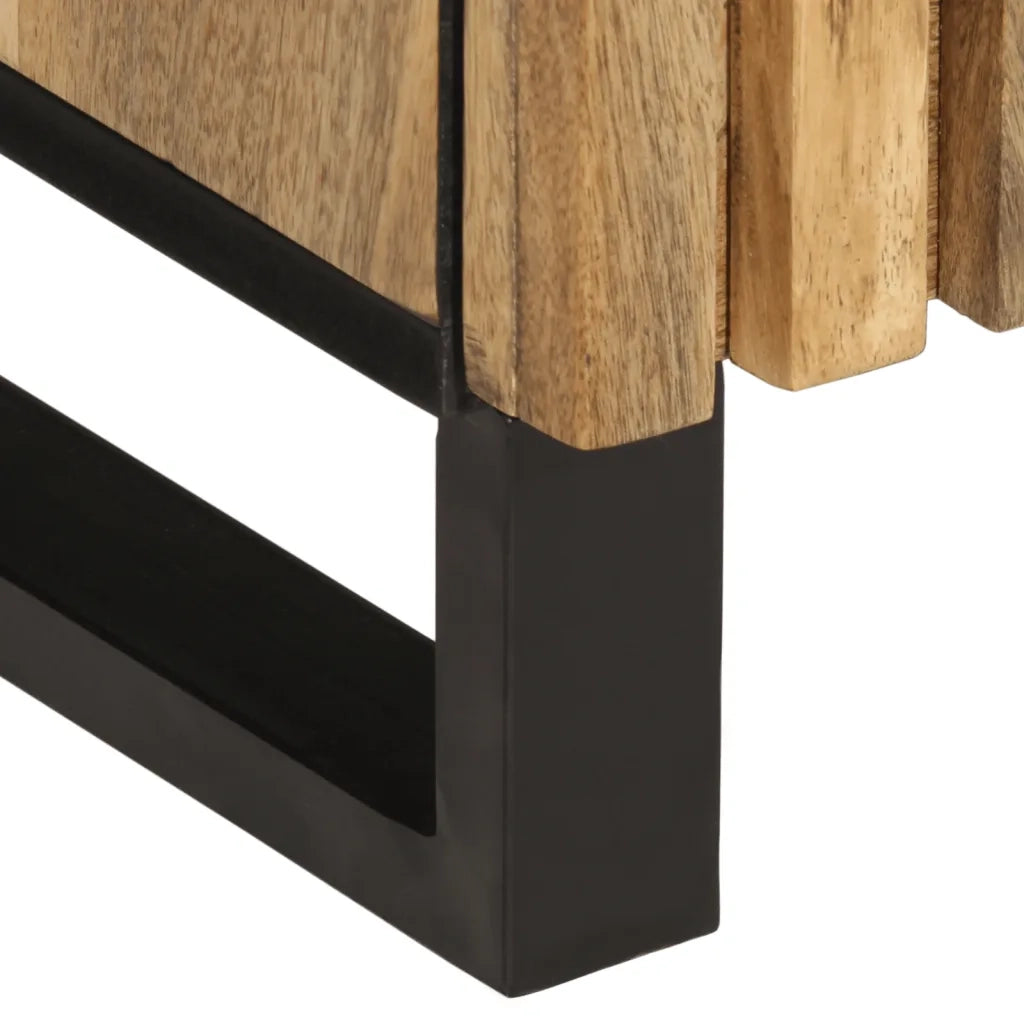 vidaXL Credenza 38x34x160 cm in Legno Massello di Mango Grezzo