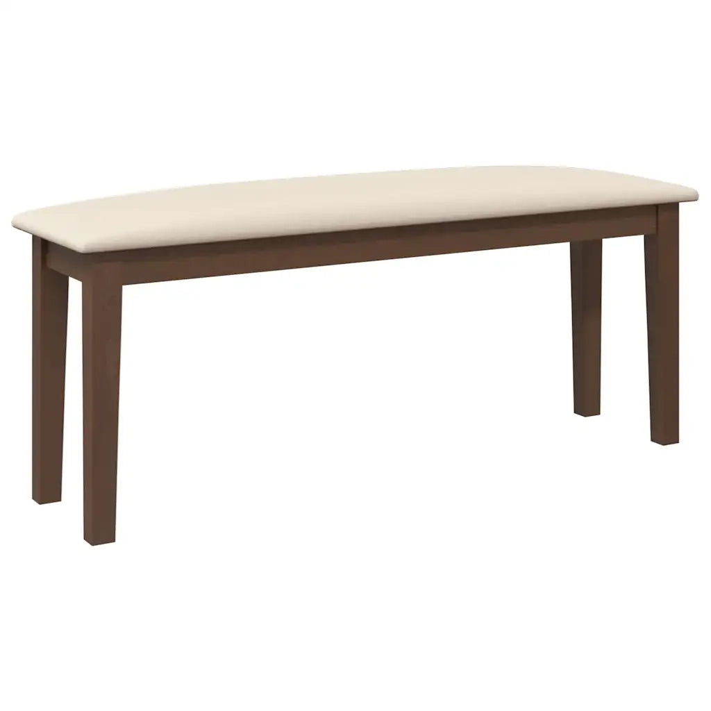 Panca 110 cm Marrone in Legno Massello di Hevea 4102601