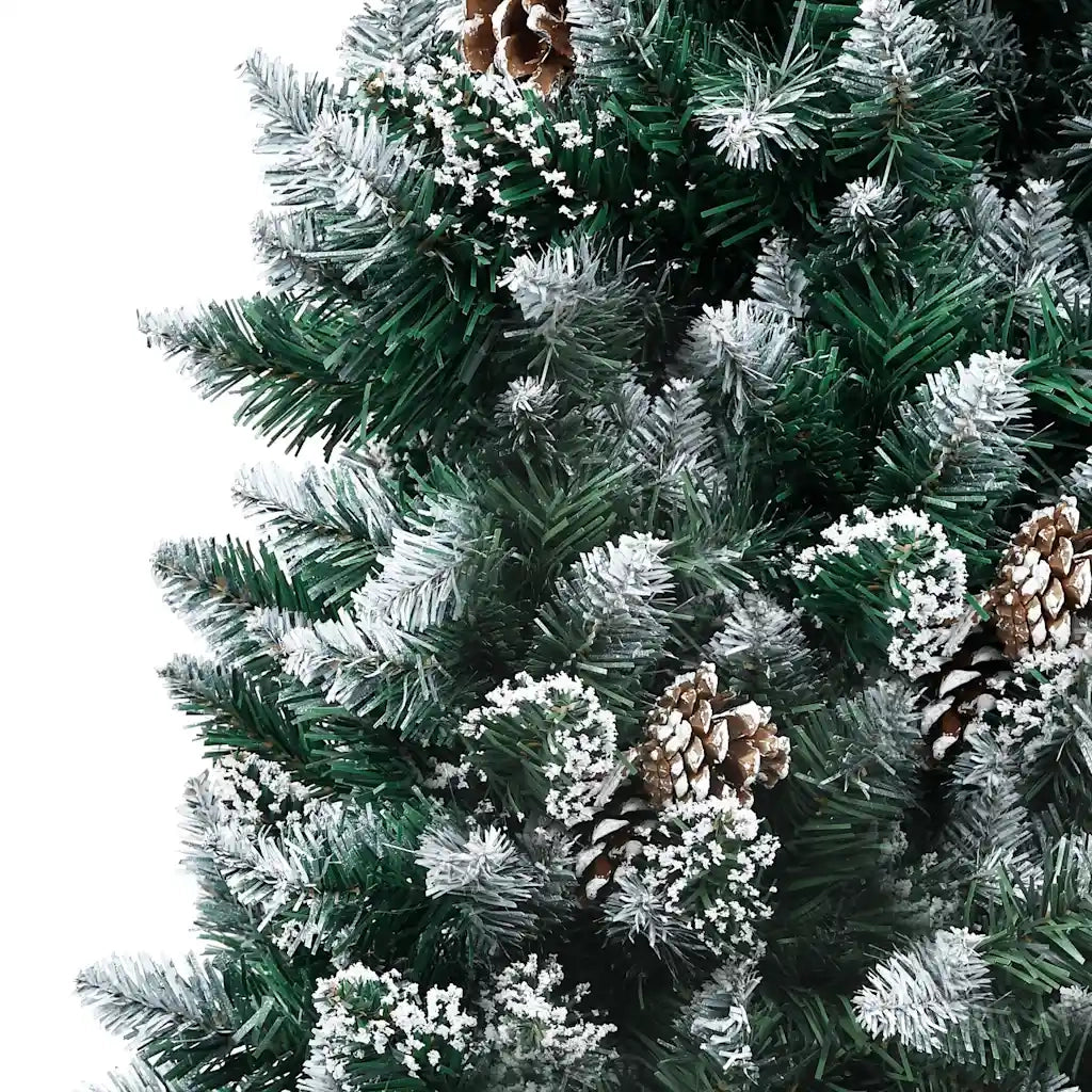 Albero di Natale Artificiale con LED e Set di Palline e Pigne 240 cm 3077533