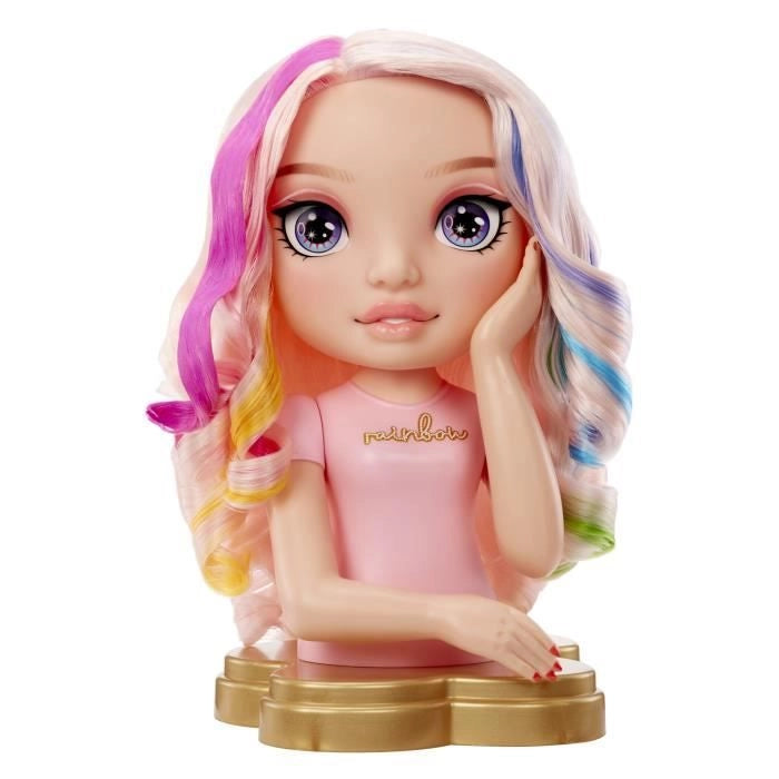 Rainbow High - Testina per acconciature Bella - 33 cm - Colora unghie e capelli - Usa i prodotti per te - Dai 4 anni in su