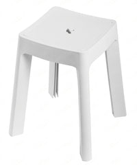 Sgabello da Bagno per Doccia Contenitore in Resina Portaoggetti Keope Metaform Colore: Bianco