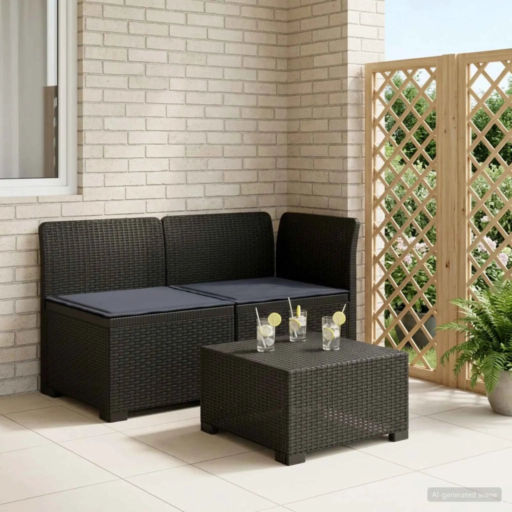 Divano da Giardino a 2 Posti con Cuscini Aspetto Rattan PP 8011927