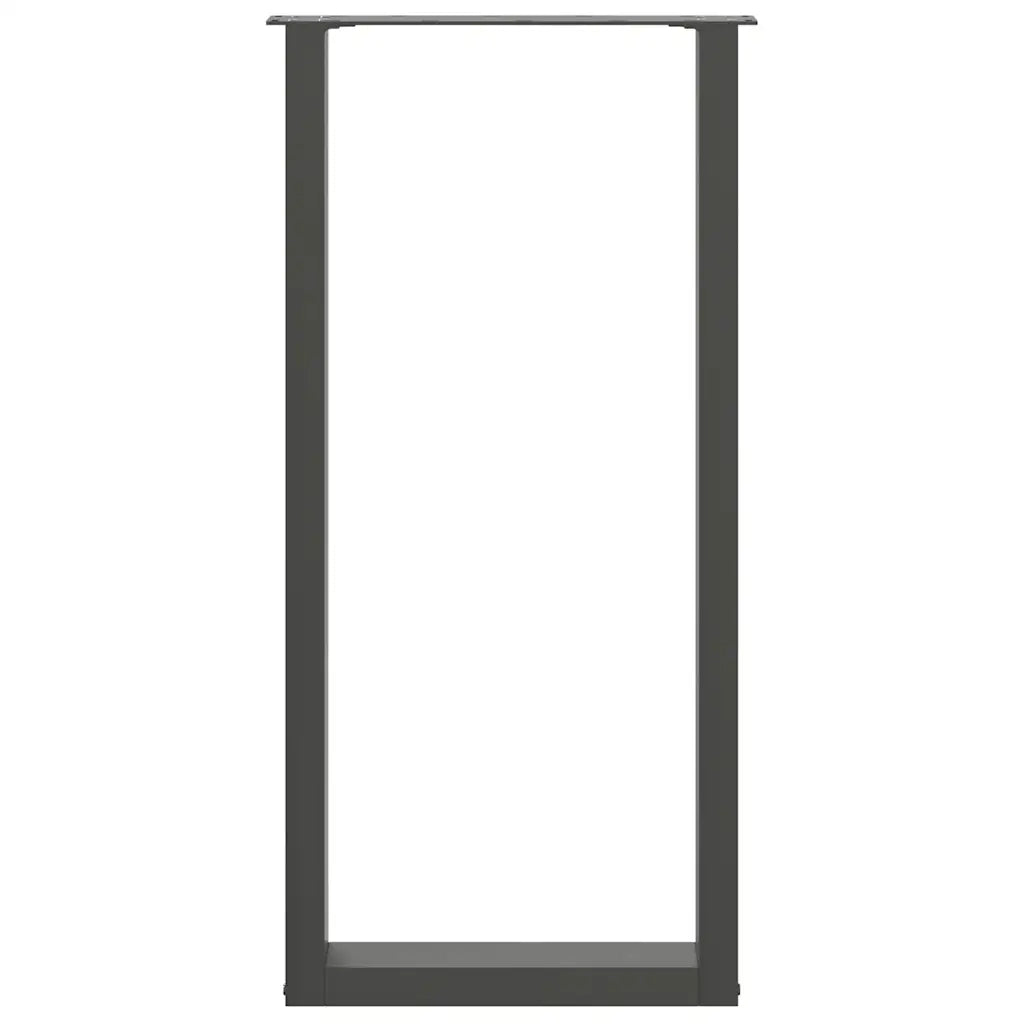 vidaXL Gambe per tavolo da bar a forma di U 2 pz Antracite 40x(100-101) cm Acciaio