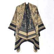 Nuovo scialle/sciarpa/scialle double-face in cashmere jacquard stampato