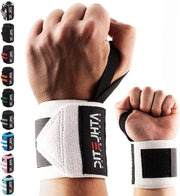 Bende per polso per allenamento - bende per polso (45 cm per coppia) per allenamento di forza e bodybuilding - sostegno per polso crossfit