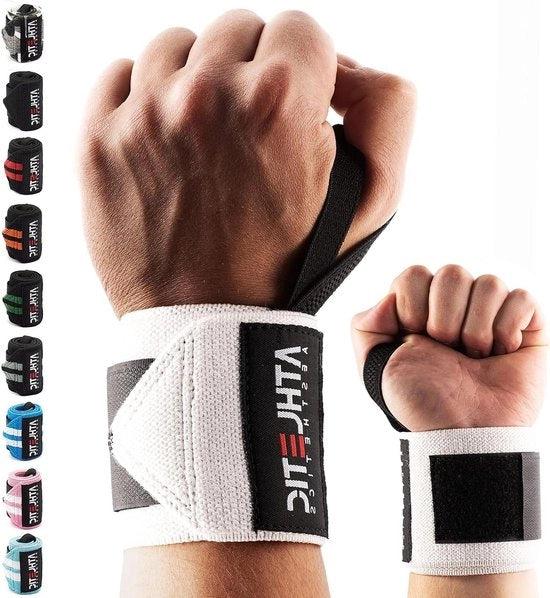 Bende per polso per allenamento - bende per polso (45 cm per coppia) per allenamento di forza e bodybuilding - sostegno per polso crossfit