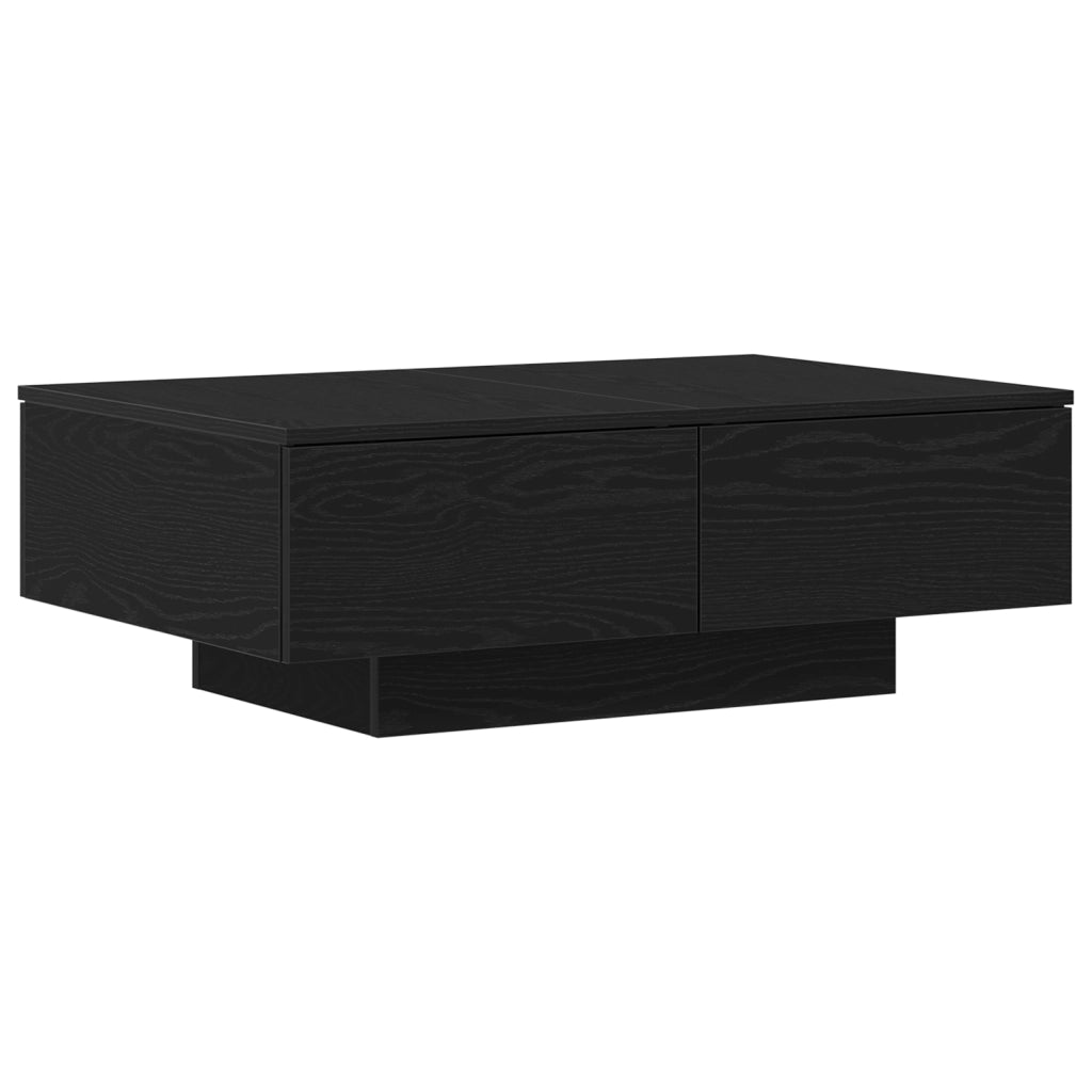 Tavolino da caffÃ¨  Nero Rovere 90x60x31 cm in legno ingegnerizzato