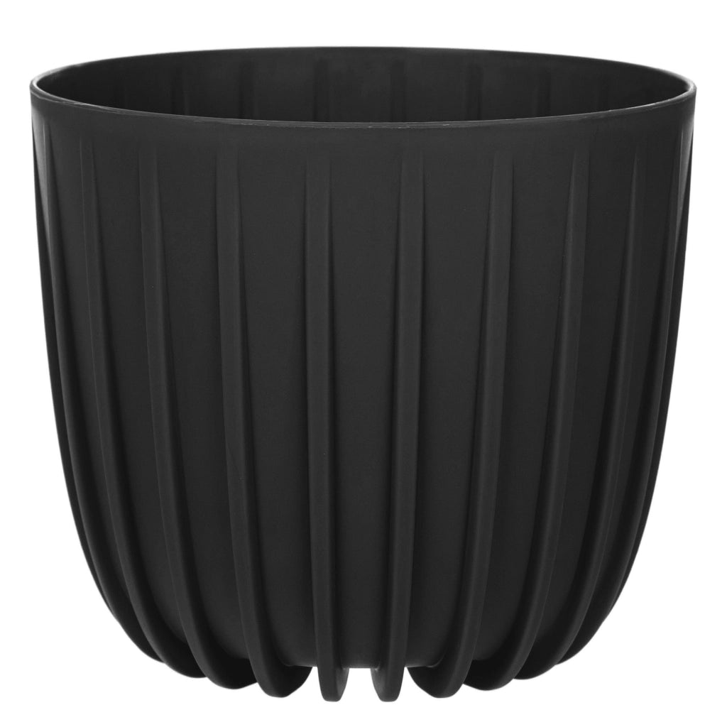 Vaso da fiori KADAX, Vaso da fiori, Rotondo, 20 cm, Plastica, Nero
