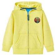 Felpa con Cappuccio e Cerniera per Bambini Giallo Chiaro 92 15121