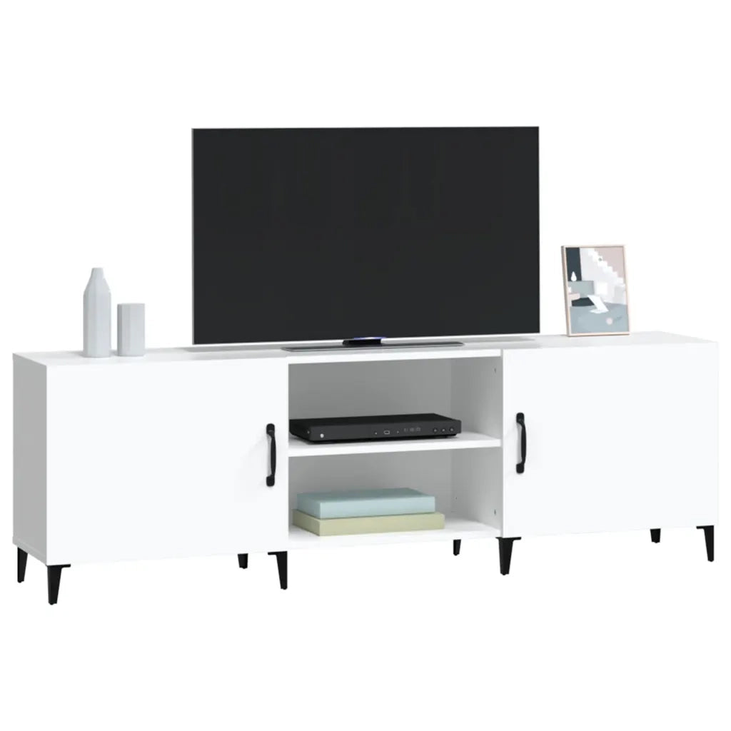 Mobile Porta TV Bianco 150x30x50 cm in Legno Multistrato 812627
