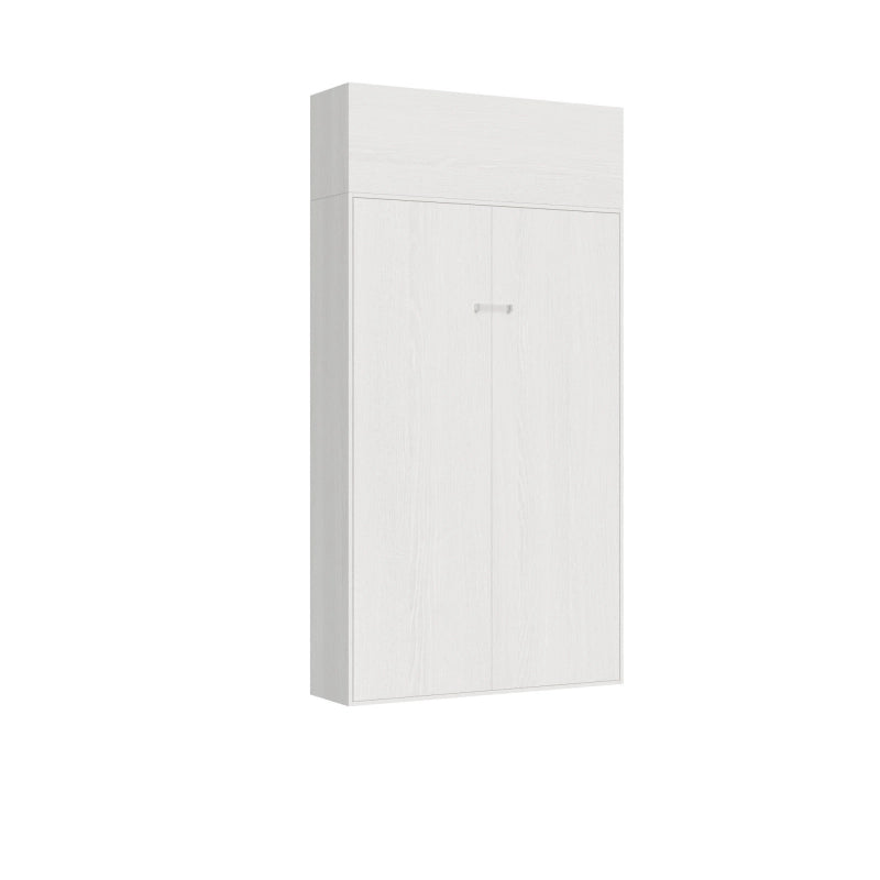 Letto a scomparsa 120 verticale Kentaro con pensile vasistas - Bianco Frassino