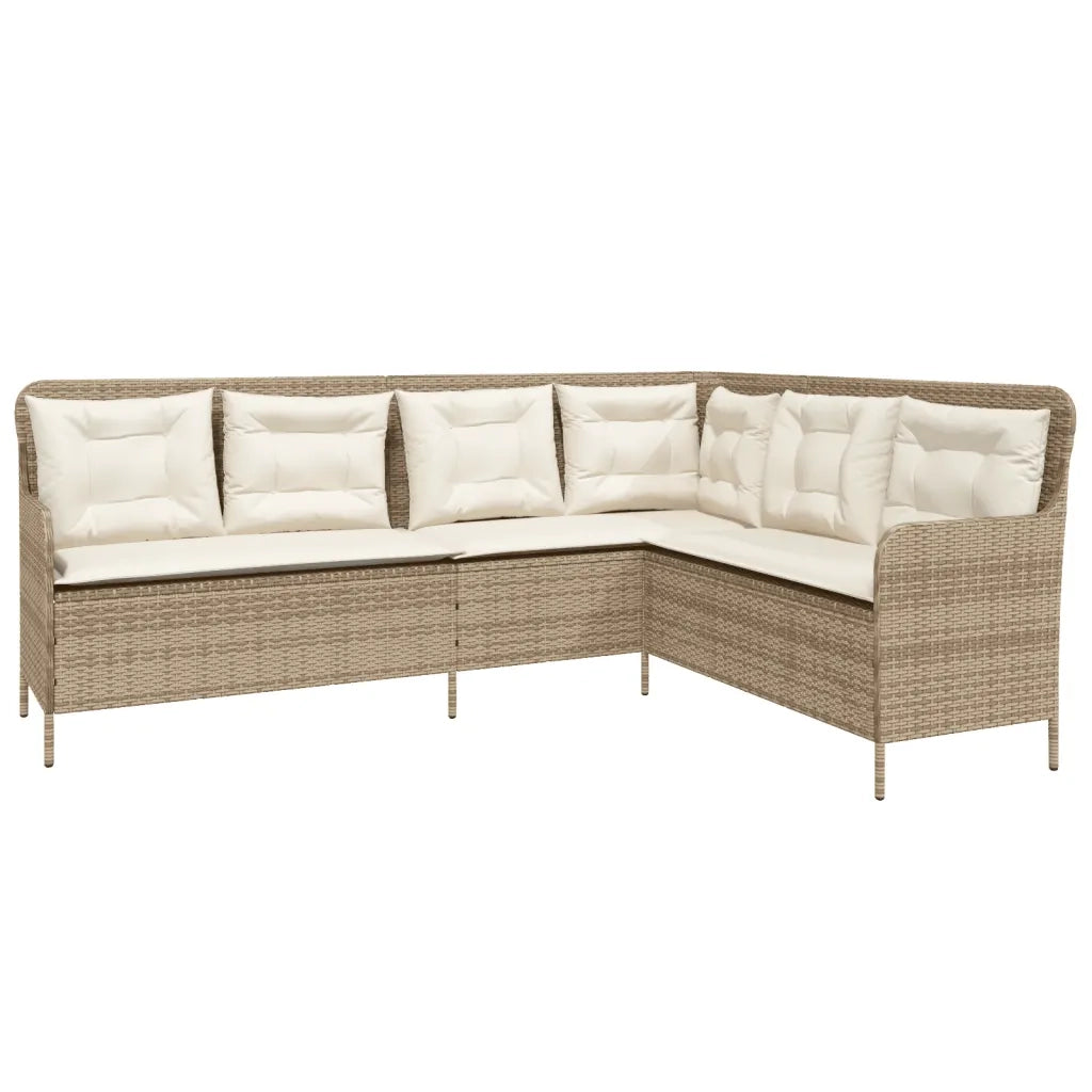 Set Divani da Giardino 2 pz con Cuscini Beige in Polyrattan 3262090