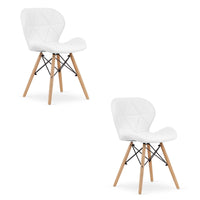 Sedia in ecopelle VALORA WAKO - Bianco moderno x2