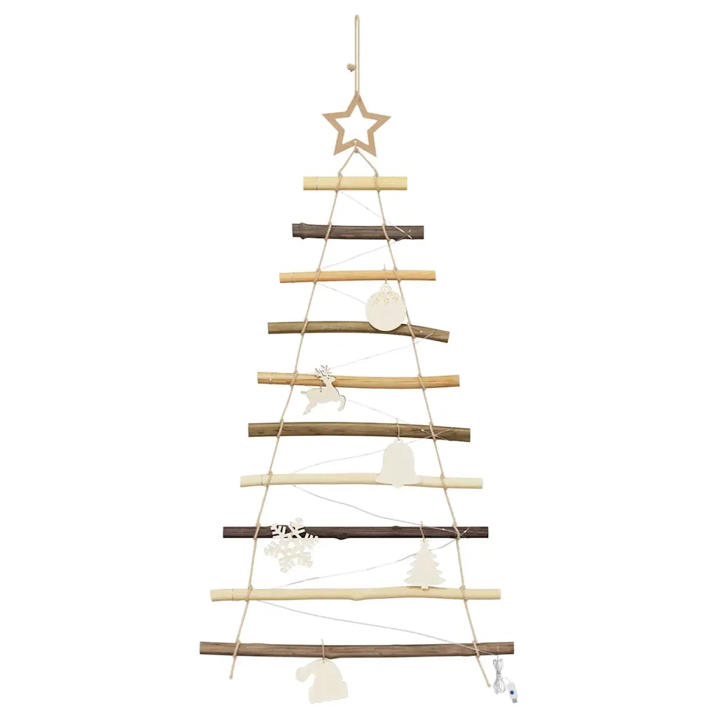 Albero di Natale Naturale 90 cm legno massiccio di frassino