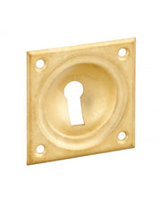 Bocchetta a vaschetta in ottone 60 x 60 mm per serratura con foro chiave – THIRARD