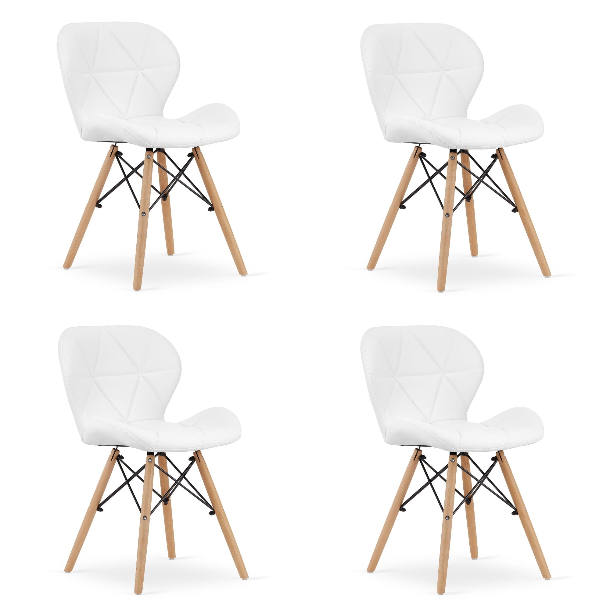 Sedia in ecopelle VALORA WAKO - Bianco moderno x 4