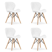 Sedia in ecopelle VALORA WAKO - Bianco moderno x 4