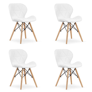 Sedia in ecopelle VALORA WAKO - Bianco moderno x 4