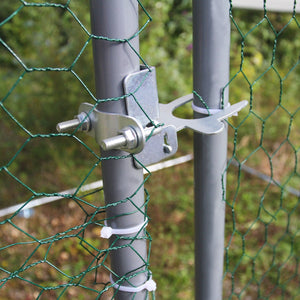 Gabbia Pollaio Recinto Recinzione Box Inox da Galline Pollame Polli 4m x 8m x 2m