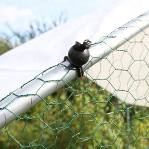 Gabbia Pollaio Recinto Recinzione Box Inox da Galline Pollame Polli 4m x 8m x 2m