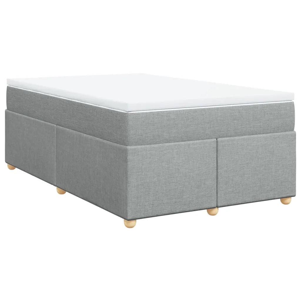 Giroletto a Molle con Materasso Grigio Chiaro 120x190cm Tessuto