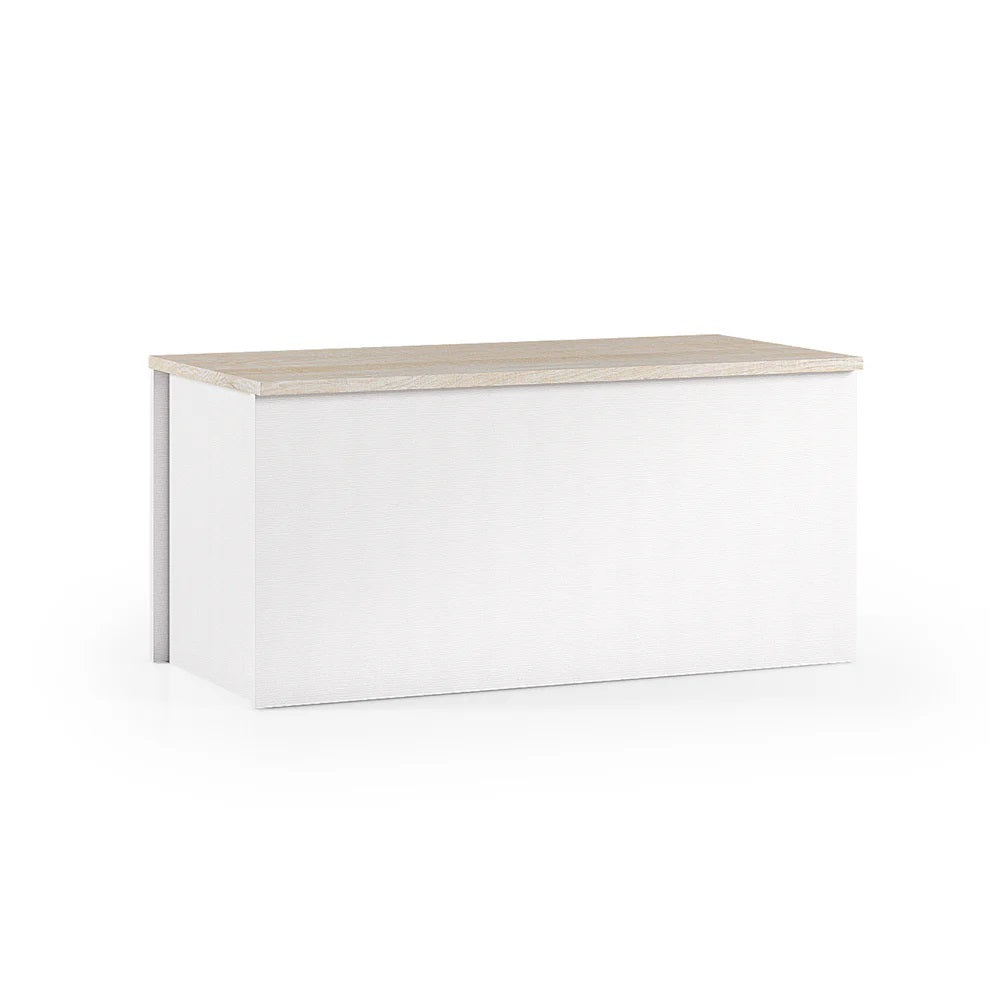 BAULE HALLWAY 90X45XH45CM BIANCO/ROVERE.