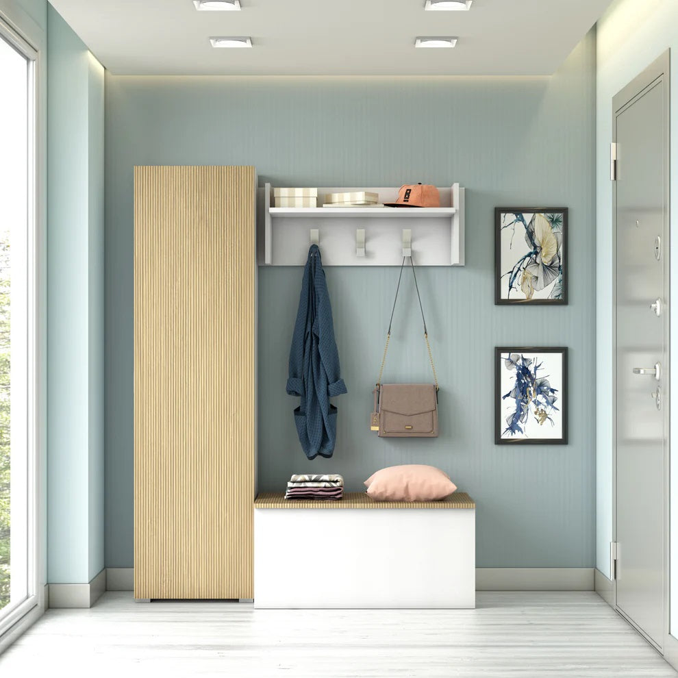 MOBILE 50X28XH182CM BIANCO/CANNETE.