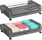 Sistema di archiviazione per sotto il letto - Robusto e duraturo - Set a 2 pezzi - 80 x 44 x 13,5 cm