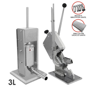 Kit Clippatrice Lega Salsicce & Insaccatrice Manuale Professionale 3L - 5L - 7L