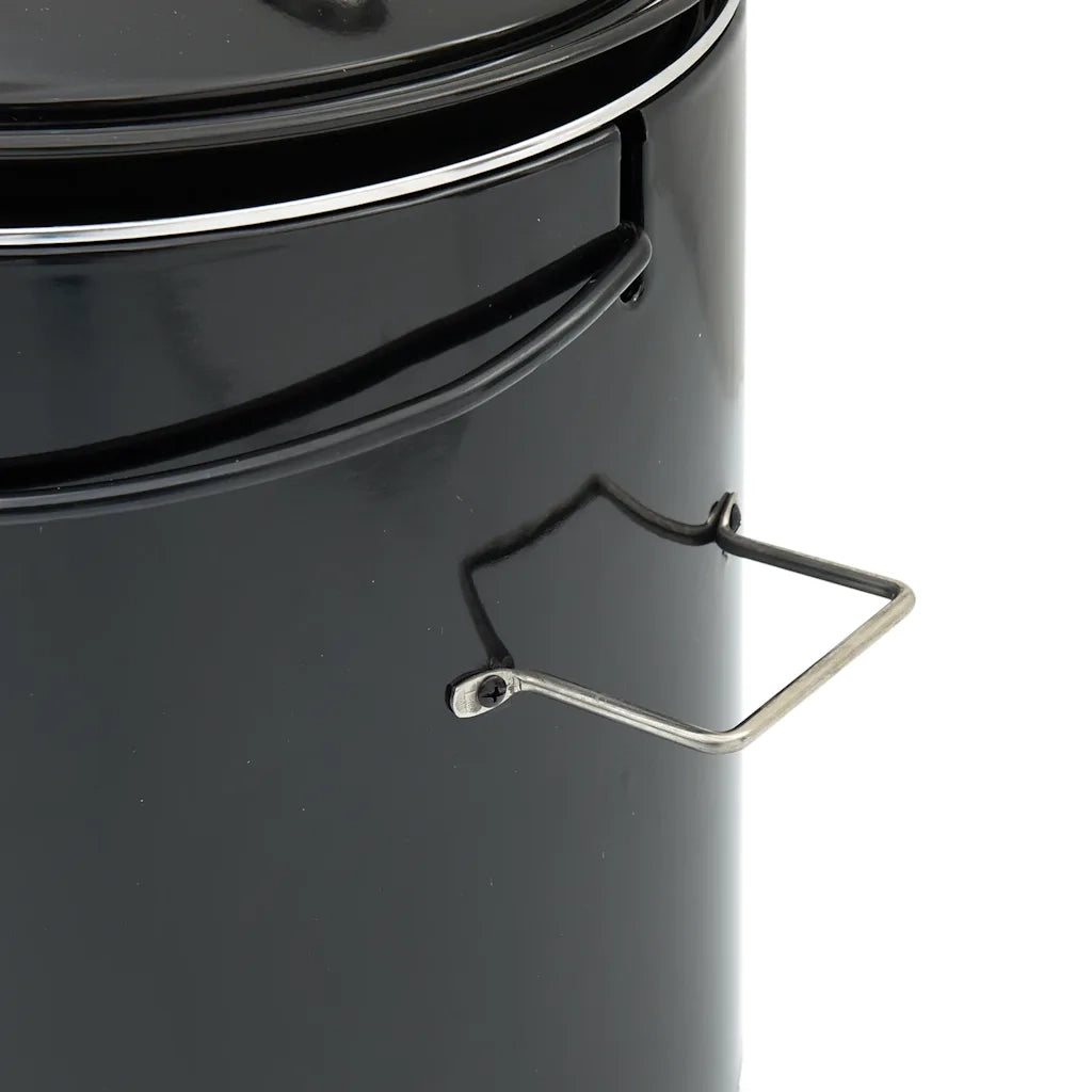 Cannone Gulasch con Camino e Coperchio Nero Acciaio Smaltato CFW1093226